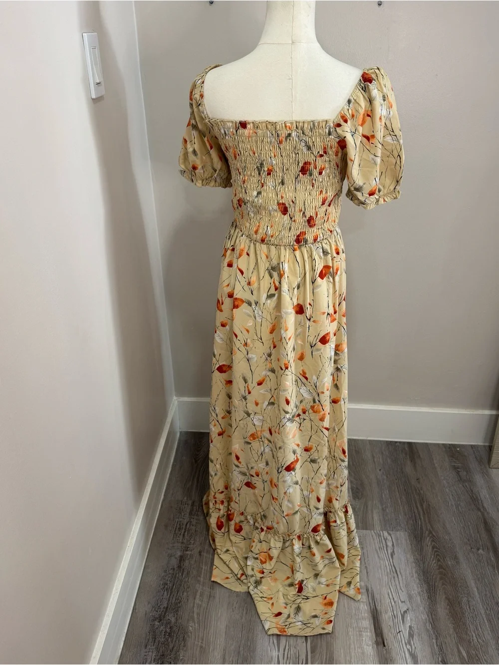 Baltic Born Capri Smocked Maxi Dress, Size Medium Floral